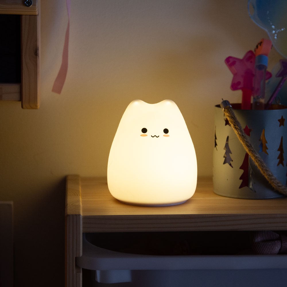 Lampada notturna "Gatto" per comodino bambini LED, luce Lampada notturna "Gatto" per comodino bambini LED, luce