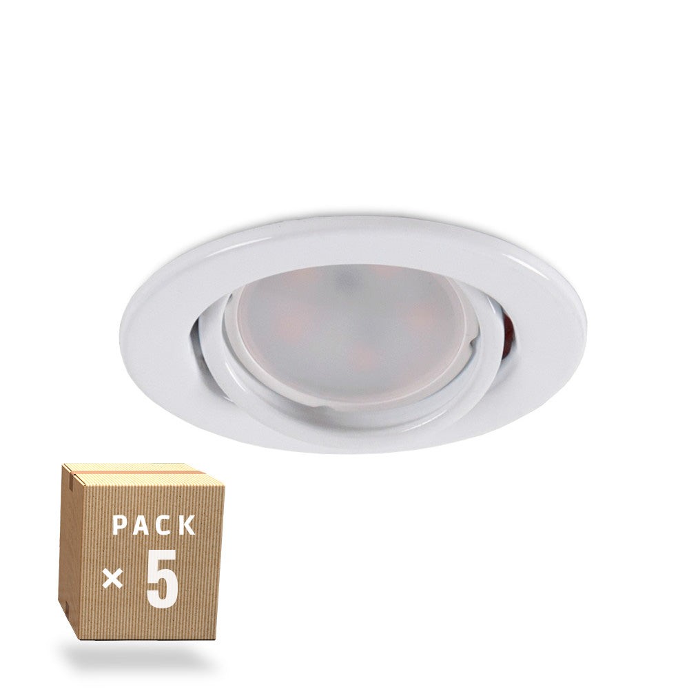 Confezione da 5 Lampadine LED GU10 6W 500Lm 6000ºK 40. Confezione da 5 Lampadine LED GU10 6W 500Lm 6000ºK 40.