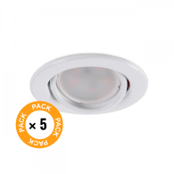 Confezione da 5 Lampadine LED GU10 6W 500Lm 6000ºK 40.