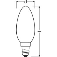 Ledvance/Osram Lampadina LED "Classic" E14 4.