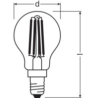 Ledvance/Osram Lampadina LED "Classica" E14 5.
