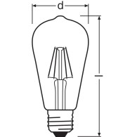 Ledvance/Osram Lampadina LED "Classic" E27 5.