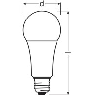 Ledvance/Osram Lampadina LED "Classic" E27 14W 1521Lm 2700K