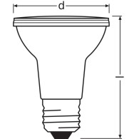 Ledvance/Osram Lampadina LED Spot E27 6.