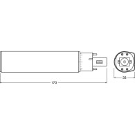 Ledvance/DULUX Lampada LED G24q 3 10W 990Lm 3000K 120º IP20