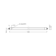 Tubo LED T5 Ledvance G5 18W 2800Lm 6500K 180º IP20 Dimmerabile