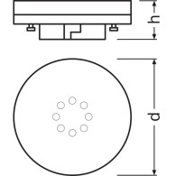 Ledvance/Osram Lampadina LED Spot GX53 6W 470Lm 4000K 120º IP20