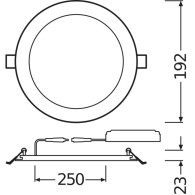 Downlight LED LEDVANCE 17W 1350Lm 3000K 120º IP20