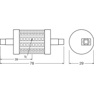 Ledvance/Osram Lampadina LED "Special" R7s 8W 1055Lm 2700K 330º
