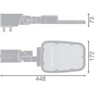LEDVANCE AREA Lampione stradale LED 45W 5850Lm 2700K 58 x 160º