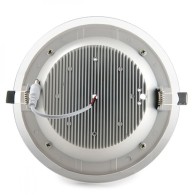 Faretto LED Downlight 18W 1800Lm 2700ºK Vetro Circolare Ø200Mm