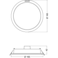 Downlight LED LEDVANCE 13W 1300Lm 3000K 100º IP44