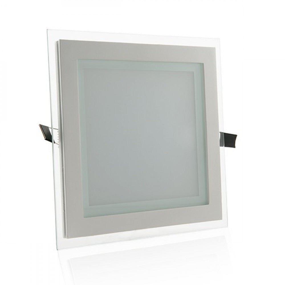Faretto LED Downlight 18W 1800Lm 2700ºK Quadrato Vetro 40. Faretto LED Downlight 18W 1800Lm 2700ºK Quadrato Vetro 40.