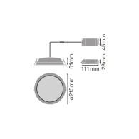 Downlight LED LEDVANCE 25W 2370Lm 4000K 100º IP44/IP20