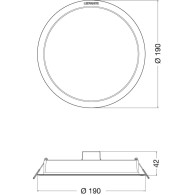 Downlight LED LEDVANCE 18W 1800Lm 6500K 100º IP44