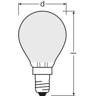 Ledvance/Osram Lampadina LED "Classic" E14 3.