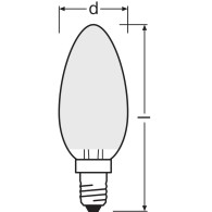 Ledvance/Osram Lampadina LED "Classic" E14 3.