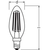 Ledvance/Osram Lampadina LED "Classic" E14 4.