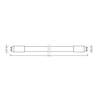 Tubo LED T8 Ledvance Alimentatore Elettronico G13 14W 1900Lm