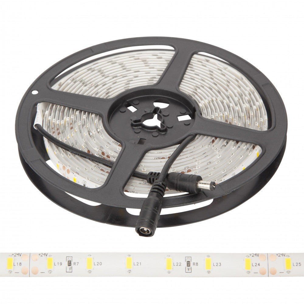 Striscia da 300 LED 70W 7.000Lm SMD5630 24VDC IP65 x5M 40. Striscia da 300 LED 70W 7.000Lm SMD5630 24VDC IP65 x5M 40.