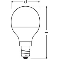Ledvance/Osram Lampadina LED "Classica" E14 4.