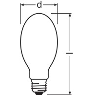 Ledvance/Osram E27 Lampadina ai Vapori di Sodio 50W 3700Lm