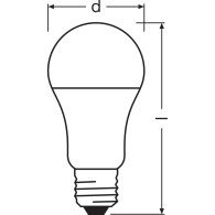Ledvance/Osram Lampadina LED "Classic" E27 10W 1055Lm 2700K