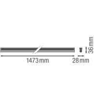 Plafoniera LED lineare "Compact" Ledvance 17W 1800Lm 3000K 140º