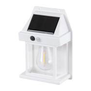Lampada da parete solare IP44 3W 3000K 100Lm con sensore PIR -