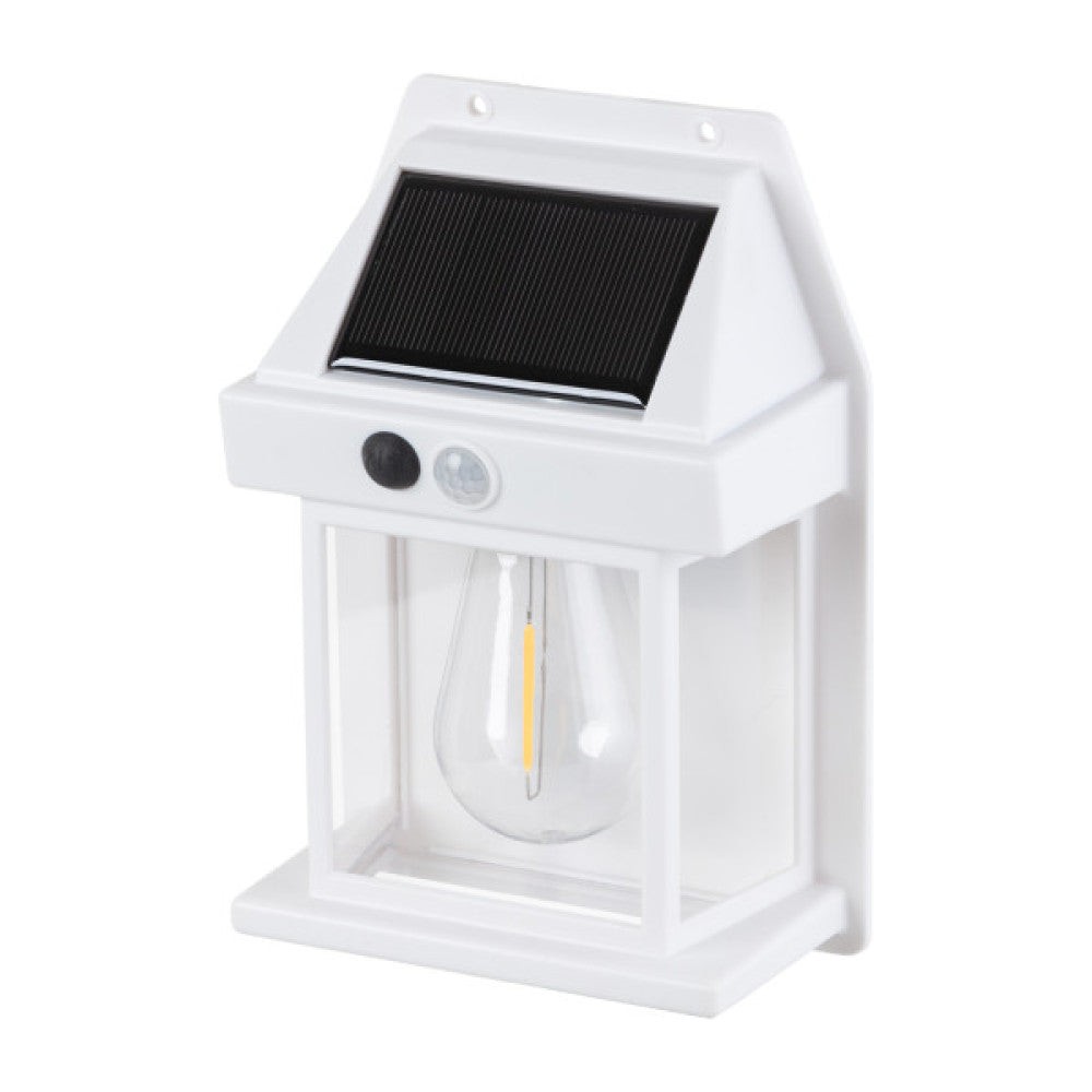 Lampada da parete solare IP44 3W 3000K 100Lm con sensore PIR -