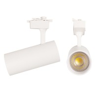 Faretto da Binario Monofase 30W COB Orientabile Flicker Free