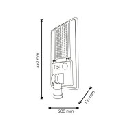 Lampione stradale a LED solare 100W 5000K Pannello 6V 15W