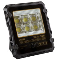 Proiettore da 200 W con pannello solare e telecomando IP65